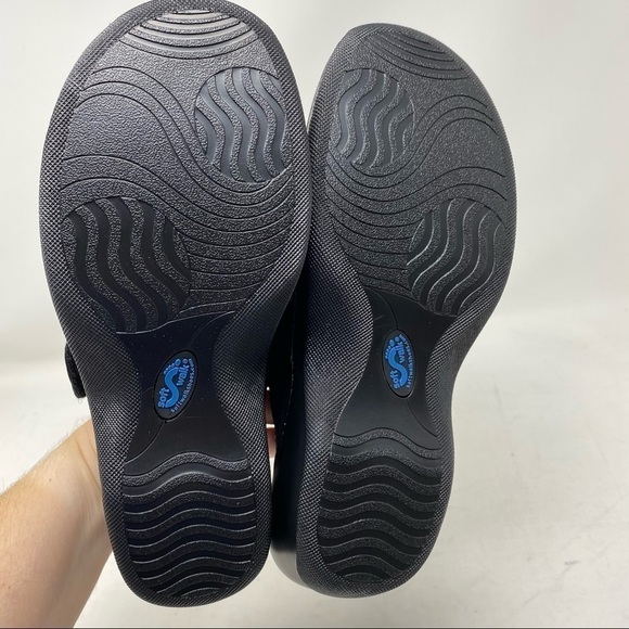 SoftWalk Acton black leather comfort casual clogs NARROW - Picture 6 of 7